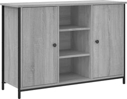 vidaXL - Dressoir - 100x35x70 - cm - bewerkt - hout - grijs - sonoma