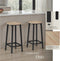 tectake® Barkruk Corby - Set van 2 - Industrieel design - MDF-hout - Lichtbruin (2 stuks)