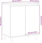 vidaXL - Dressoir - 60x35x70 - cm - bewerkt - hout - oud - houtkleurig