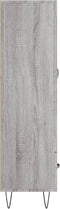 vidaXL - Hoge - kast - 69,5x31x115 - cm - bewerkt - hout - grijs - sonoma - eikenkleurig
