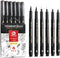 MOBEE - Fineliners - 6-delige set - Watervast - Zwart (6 stuks)