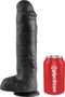 Pipedream King Cock Realistische Dildo met Ballen en Zuignap - 28 cm - Zwart
