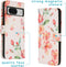 iMoshion Hoesje Geschikt voor Google Pixel 8 Pro Hoesje Met Pasjeshouder - iMoshion Design Softcase Bookcase - Meerkleurig / Blossom Watercolor White