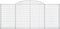 vidaXL - Schanskorven - 3 - st - gewelfd - 300x30x120/140 - cm - ijzer