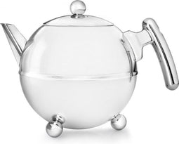 Bredemeijer - Theepot Bella Ronde 1,2L chroom beslag - Dubbelwandig