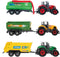 Toi-Toys Metal Tractor met Aanhanger - Speelset 6-delig - Multicolor (6 stuks)