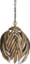 PTMD Mea Palm Hanglamp - 32 x 32 x 37 cm - Metaal - Goud - Goud