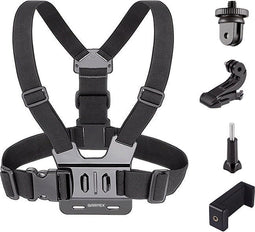Garpex® Chest Strap Borstharnas - Universeel Borstharnas voor Action Camera's en Smartphones - Ergonomisch Zwart