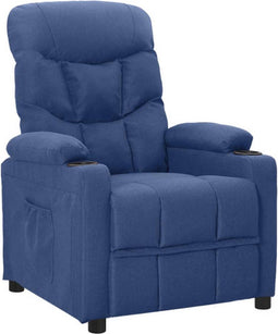 vidaXL Fauteuil verstelbaar stof blauw
