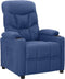 vidaXL Fauteuil verstelbaar stof blauw