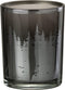 J-Line windlicht Bomen - glas - zwart/zilver - small - 2 stuks