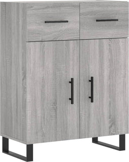 vidaXL - Dressoir - 69,5x34x90 - cm - bewerkt - hout - grijs - sonoma - eikenkleurig