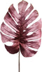 PTMD Leaves Plant Monstera Kunstblad - 29x24x76 cm - Velvet - Paars