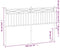 vidaXL - Hoofdbord - 193 - cm - metaal - wit