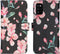 iMoshion Hoesje Geschikt voor Samsung Galaxy A41 Hoesje Met Pasjeshouder - iMoshion Design Softcase Bookcase - Zwart / Roze / Blossom Watercolor Black