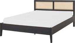 MONPAZIER - Tweepersoonsbed - Zwart - 160 x 200 cm - Populierhout