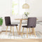 vidaXL - Eetkamerstoelen - 2 - st - stof - donkerbruin