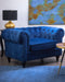 CHESTERFIELD - Chesterfield fauteuil - Blauw - Fluweel