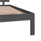 vidaXL - Bedframe - massief - hout - grijs - 135x190 - cm
