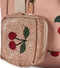 Konges Sløjd Clover Rugzak/Boekentas met turnzak en klein portemonnee - Ma Grand Cerise Mahogany