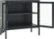 vidaXL - Dressoir - 70x35x70 - cm - staal - en - glas - antracietkleurig