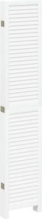 vidaXL - Kamerscherm - met - 6 - panelen - massief - paulowniahout - wit