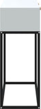 vidaXL - Wandtafel - 80x30x75 - cm - bewerkt - hout - en - ijzer - wit