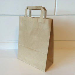 Draagtassen bruin kraft 26/12x36 250st