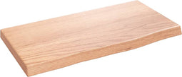 vidaXL - Wandschap - 40x20x2 - cm - behandeld - massief - eikenhout - lichtbruin