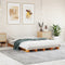vidaXL - Palletbed - massief - grenenhout - wasbruin - 140x200 - cm