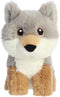 Aurora Pluche wolf - 13 cm - dieren knuffels - Knuffeldieren wolven speelgoed
