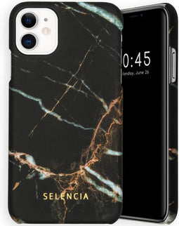 Selencia Hoesje Geschikt voor iPhone 11 Hoesje - Selencia Maya Fashion Backcover - zwart