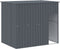 vidaXL - Hondenhok - met - ren - 214x457x181 - cm - gegalvaniseerd - staal - antraciet