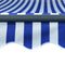 vidaXL - Luifel - handmatig - uittrekbaar - met - LED - 500x300 - cm - blauw - en - wit