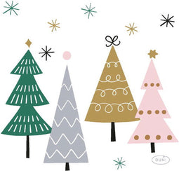 Duni - Servet l24b24 cm noel trees 20st
