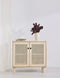 Astigarraga Sense - Dressoir - 2 deuren - Massief grenenhout & Rattan - H:63,5cm x B:70,8cm x D:33cm