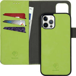 iMoshion Hoesje Geschikt voor iPhone 12 Pro / 12 Hoesje Met Pasjeshouder - iMoshion Uitneembare 2-in-1 Luxe Bookcase - Groen
