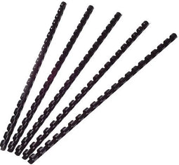 Q-CONNECT bindrug 8mm 21 rings 100 stuks zwart