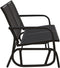 vidaXL Schuifbank tuin 120,5x76x86,5 cm textielfolie en staal zwart