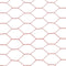vidaXL Draadgaas hexagonaal 25x0.75 m staal met PVC coating rood