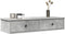 vidaXL - Wandschap - met - lades - 100x37,5x19 - cm - bewerkt - hout - betongrijs