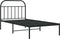 vidaXL - Bedframe - met - hoofdbord - metaal - zwart - 100x200 - cm