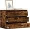 vidaXL - Ladekast - 80x41x58 - cm - bewerkt - hout - gerookt - eikenkleurig