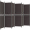 vidaXL - Kamerscherm - met - 6 - panelen - 300x180 - cm - stof - bruin