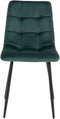 House Nordic Middelfart Eetkamerstoel Velvet Groen - Set van 2