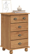 vidaXL - Ladekast - 'ASKIM'Honingbruin - 45,8x40x79 - cm - Massief - Hout