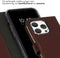 Selencia iPhone 15 Pro - Echt Lederen Bookcase - 3 Pashouders - Bruin