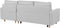FLAKK - Hoekslaapbank - Grijs - Linkerzijde - 232 cm - Polyester