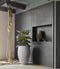 Capi Europe - Vaas elegant deluxe Clay NL - 51x72 - Antraciet - Opening Ø31 - Bloempot voor binnen en buiten - Levenslang garantie - Breukbestendig - 100% Recyclebaar - CO2 Neutraal geproduceerd - KATC1138