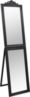vidaXL - Spiegel - vrijstaand - 50x200 - cm - zwart